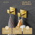 Angle Simple Towel Hook Brushed Gold 2 Pack, 304 Stainless Steel Square Robe Hook for Bathroom Use