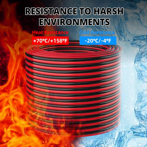 12 100FT, 2 12 12V/24V NAOEVO Gauge Wire Conductors Electrical Wire Red Black Cable, Flexible/Low Voltage/PVC AWG