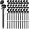 MorningRo 24 Set 3 Inch Vinyl Shutter Fasteners and Plastic Caps Shutter Fastener