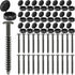 MorningRo 24 Set 3 Inch Vinyl Shutter Fasteners and Plastic Caps Shutter Fastener