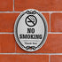 SmartSign Premium No Smoking Thank You Sign for Business & Home, 4" x 5" Aluminum with Adhesive Backing