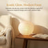 E14 Bulb, Totority Modern Paper Table Lamp, Japanese Lantern Style Bedside Night Light for Bedroom & Living Room