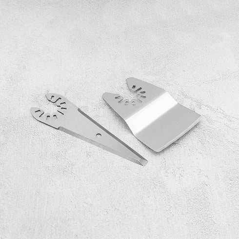 The Lord of the Tools 4Pcs Oscillating Multi Tool Scraper Blades & Curved Spatula, Stainless Steel, Bosch, Chicago