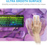 iCasso Purple Mouse Pad with Wrist Support - 4in1 XXL Large Gaming Mousepad + Keyboard Wrist Rest + Coaster