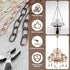 1ft 4mm/0.16" 2 uxcell Lighting Hanging Chain, Looping Metal Pendant Chandelier Chain Extension with Quick Link Lock
