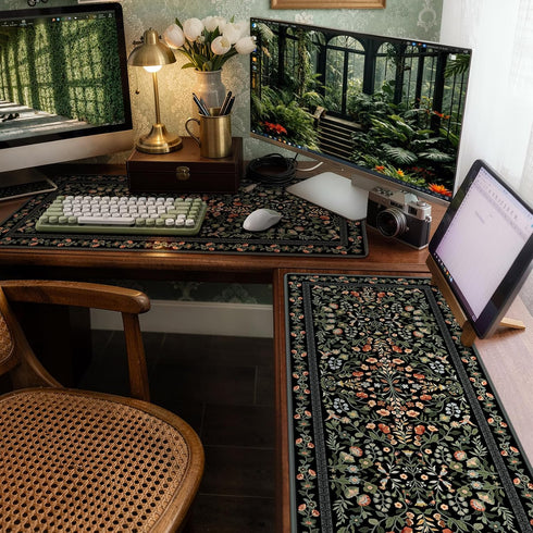 iCasso Desk Mat for Keyboard and Mouse, Large Mouse Pad, Desk Pad Mat, Anti-Slip Big Mousepad with Stitched Edges