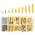 M2.5 Male Female Hex Brass Spacer Standoff Screw Nut Assortment Kit, 200 Pieces