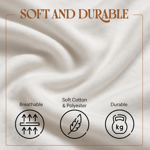2 Pack 36 84 12 BLISSFORD - Fitted Hospital Bed Sheets with Elastic All Around for a Cotton Rich Soft Knitted Jersey
