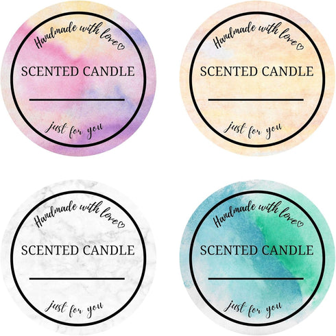 Mobiusea Creation Candle Label Roll, 2 Inch Waterproof Labels for Candle Making Supplies, Tins, Jars