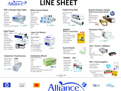 Perforated Paper Alliance Laser Cut Sheet 8.5" x 11", Perforated 3.5" from Bottom, 2500 Sheets per Carton
