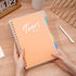 Yoment 5 Subject Notebook with Tabs, 8"x 10", Large Notebook with Dividers, 240 Pages, Plastic Hardcover, Orange