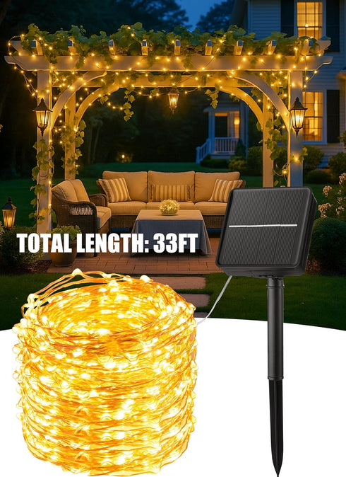 4 Packs 132Ft 400 Minetom Solar String Lights, Total LED Solar Fairy Lights, Waterproof Solar Lights for Outside Patio