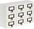 Kate and Laurel Apothecary Wood Desk Drawer Set, 9 Drawers, Rustic White