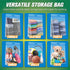 HIBAG 25 Gallon Jumbo Storage Bags, Resealable Ziplock Clear Bags with Handle, Pack of 3 for Moving