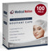 MEDICAL NATION 24" Hair Net Disposable Bouffant Caps |100 Pack, White| Hairnets,