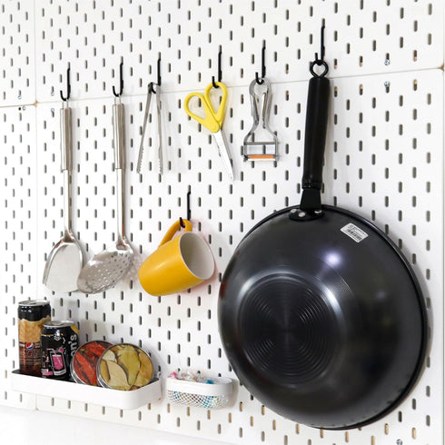 Pegboard Hooks ONLY for IKEA Skadis Pegboard, Black, 16 Pack Accessories Compatible with IKEA SKADIS