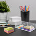 Sticky Note Holder, 2in1 Clear Acrylic Memo Holder for Desk Organization, Post Pop Note Dispenser for 3x3 Note Pad