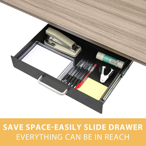 Gome Under Desk Pull-Out Drawer, Easy Slide-Out Storage Organizer for Office Mounted, Ideal for Sit-Stand Workstation