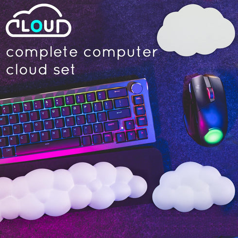 Cloud Wrist Rest for Keyboard, Ergonomic Memory Foam Arm Rest with Non-Slip Base for Typing Pain Relief