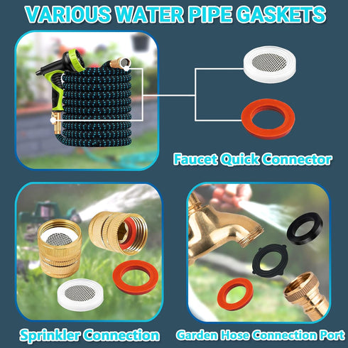 233 Pcs Plumbing and Faucet Washers Assortment Kit for Assorted Spigot Water Hose Bib Garden Faucet