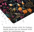 Black Pink Beauty Flowers Mouse Pad, Unique Design Computer Mousepad with Non-Slip Rubber Base for Women