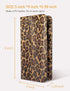 Server Book for Waitress - 5x9 Leopard Magnetic Closure Wallet with Zipper Pocket and Money Pouch