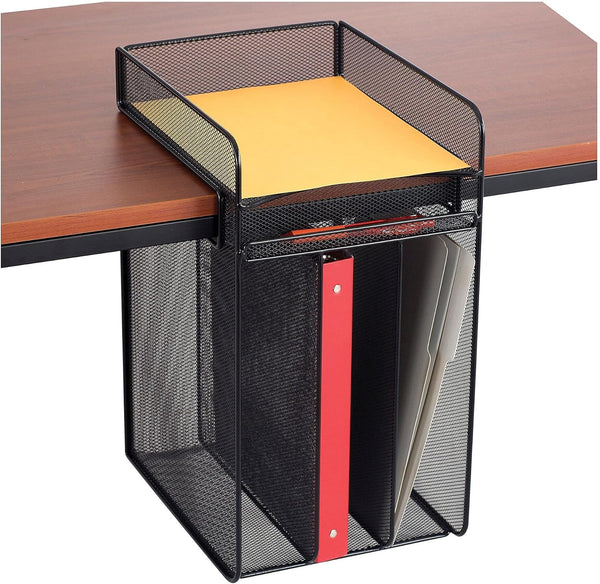 Safco Products 3241BL Onyx Mesh Vertical Hanging Desk Storage, Black