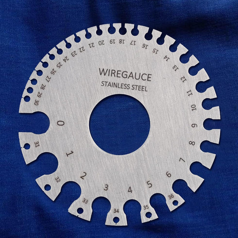 Metal Sheet Thickness Gauge & Dual-Sided Round Metal Sheet Gauge, Stainless Steel Wire Thickness Measurement Tool