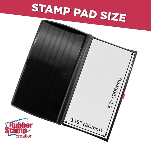 Large Premium Dry (No Ink) Stamp Pad - 3" by 6" Quality Felt Pad