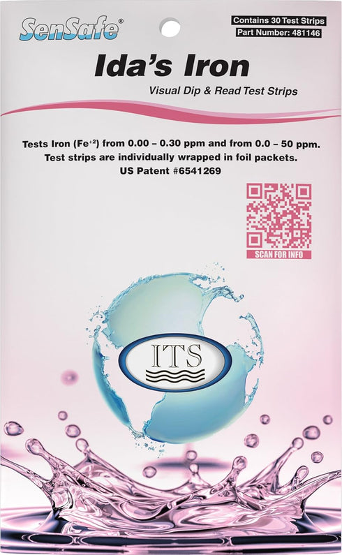 Industrial Test Systems 481146 Sensafe Iron Water Test Strips, 30 Pack