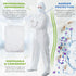 Pack 5 60 AMZ Medical Supply White Disposable Coveralls with Hood, Large. of Microporous Lab Coveralls for Men