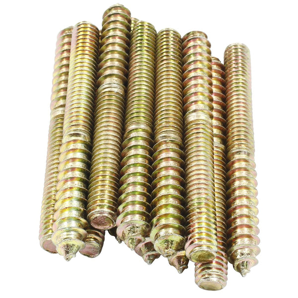12 Pcs 5/16-18 x 3 Inch Hanger Bolts, Self-Tapping Double Headed Bolts for Wood Joint Furniture Accessories