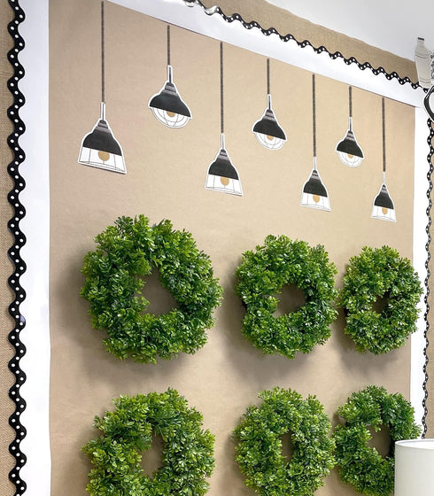 Carson Dellosa 150-Piece Modern Farmhouse Bulletin Board Cutouts, Mason Jar, Bows, and More for Classroom Décor