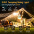 32.8' 6 IPX4 GHORA Camping String Lights, Outdoor USB Rechargeable with Remote Control - Modes Waterproof Portable Warm
