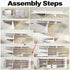 White Heart Drawer Bookshelf, Desktop Organizer with Shelves & Heart-Shaped Drawer for Desk, Office, Dorm - Display