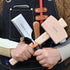 GREBSTK 12" Wooden Mallet, Manual Ice Hammer, Beech Solid Carpenter Woodworking Tool