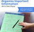 Find It File Folder Notepad - Pack of 12, 9.5 x 12.5 Inch Notebook Organizer for Filing and Document