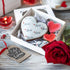 easykart 300 Baked with Love Stickers in Sheets - Dark Grey Color, 2" x 2" Die Cut Design, Recommended for Bakeries