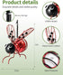 Solar-Powered Hanging Metal Ladybug Light, Garden Decor, Ladybug Sculpture with Bouncy Springs, Summer Outdoor Art