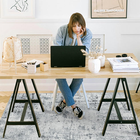 chakme Office Chair Mat for Hardwood Floor, 48"x36" Low Pile Carpet Desk Chair Mat Protector for Rolling Chair