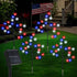 Lewondr 4th of July Decorations Solar Garden Lights, Outdoor Red Blue White