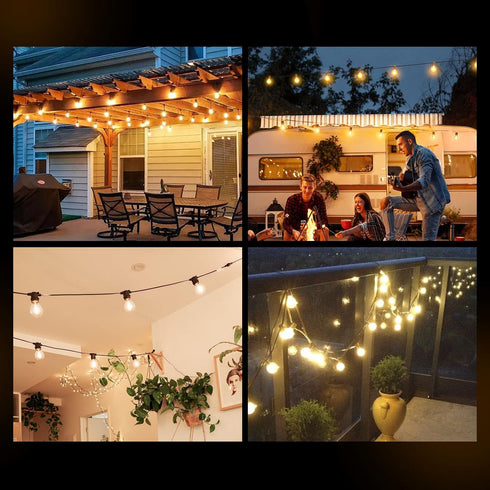 S14 Bulbs 3V 2700K E26, 15-Pack Jslinter Energy-Efficient LED String Light Replacement - Solar-Powered, Shatterproof