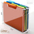 Hanging File Folder Organizer, Clear Portable File Box with Handle, Acrylic Storage for Desk, Office, Home, School - 1
