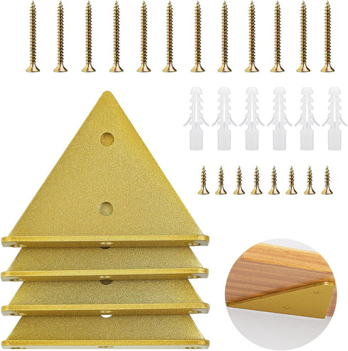 Floating Shelf Bracket 4 Pcs for Small Floating Wood Shelves, 4 x