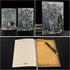 DND Dragon Notebook - 3D Embossed Leather Journal with Black Ballpoint Pen & Sleeve, A5 Vintage Travel Diary