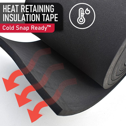 3 Inch Pipe Insulation Tape, Weather Resistant Water Pipe Wrap, Foam Insulation Tape (3 in x 14 ft)