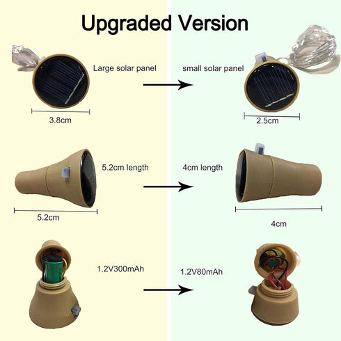 10 Pack 20 Decorman Upgraded Solar Wine Bottle Lights LEDs Waterproof Silver Wire Cork Lights for Party, Wedding
