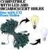 C7 25' 12" E12 HLO Lighting Light Strings | Green Cord with Socket Spacing, Christmas Light Stringer