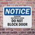 (2 Pack) Elevator Equipment Room Do Not Block Door OSHA Notice Sign, 18 Inch X 12 Inch Aluminum