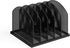 Safco Products Onyx Desk Organizer, 5 Upright Sections for Mail Sorter, Black Desktop Organization